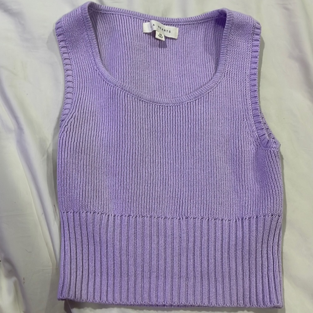Purple sweater material tank top super cute and comfy